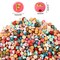 1900 Pieces Colored Letter Beads, 4×7mm Colorful Gold Acrylic Alphabet Beads with 1 Roll Elastic String for Bracelet Necklace Jewelry Making Supplies
